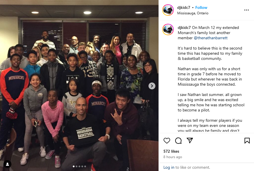Nathan Barrett, brother of Toronto Raptors' RJ Barrett, has passed away