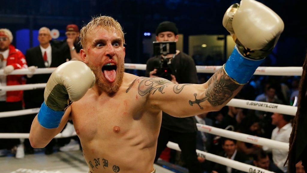Jake Paul in the boxing ring.