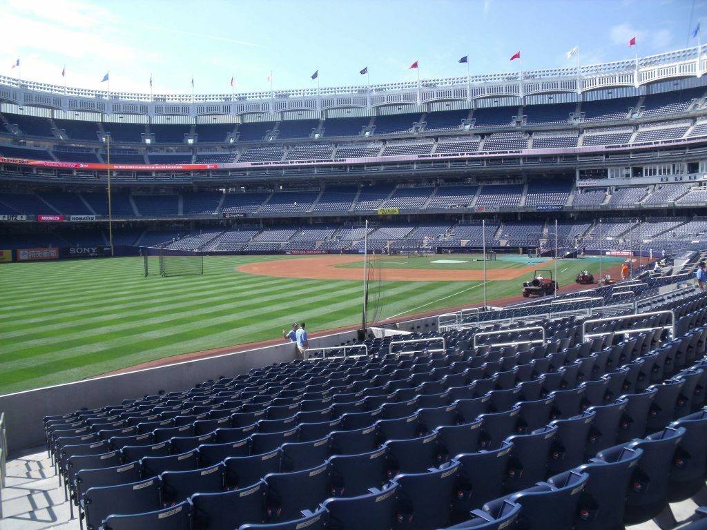 Empty Yankee Stadium. 
