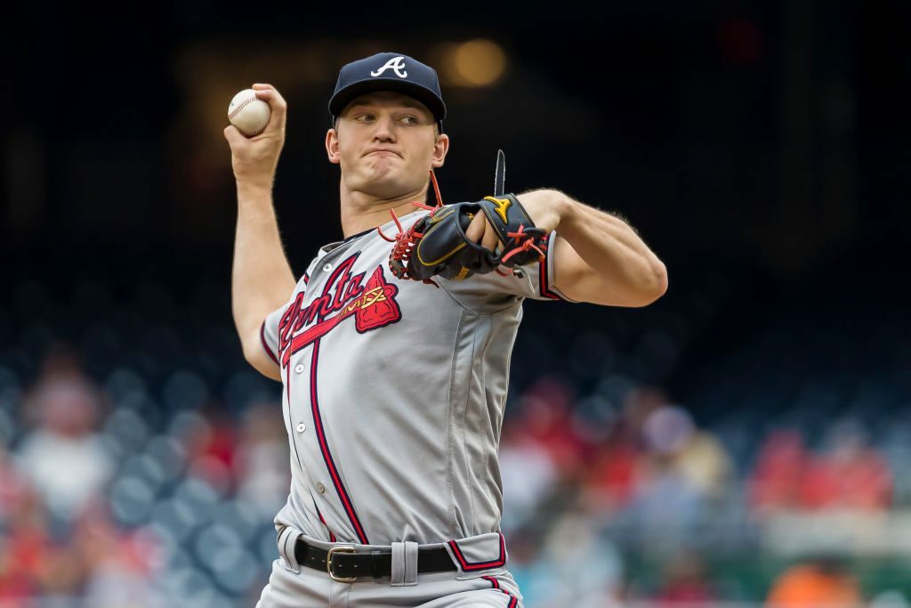 August 21, 2019: Atlanta Braves catcher Tyler Flowers heads to