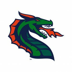 XFL Dragons logo: A dragon spitting fire