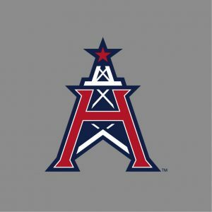 Roughnecks logo: H in the styl of an oil tower with a star on top