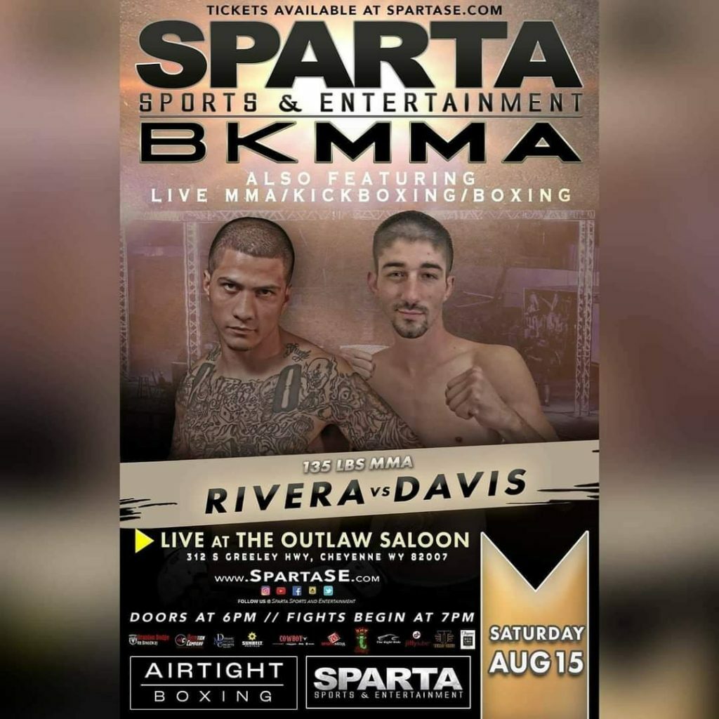 Carlos Rivera vs Kenyan Davis fight poster. Courtesy of Sparta Sports and Entertainment.