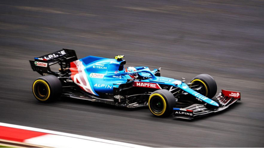 Image shows a formula 1 car.