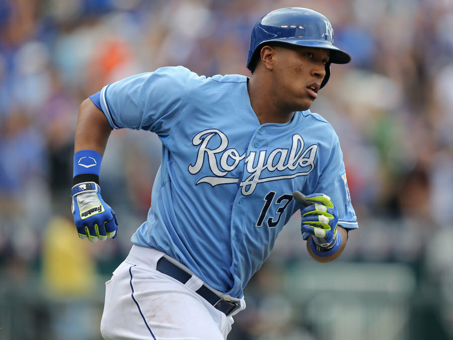 Salvador Perez running.