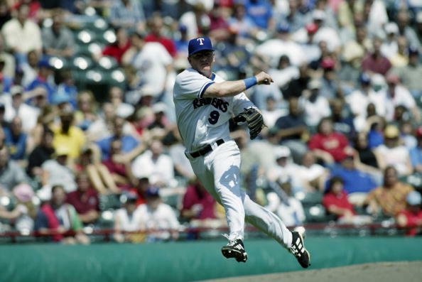 Hank Blalock of the Texas Rangers fields during the game against the  News Photo - Getty Images