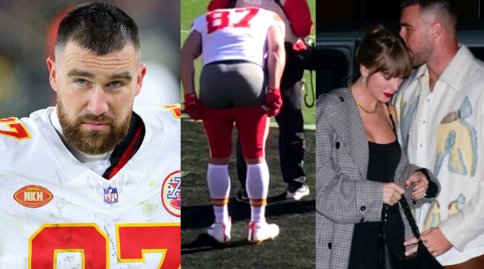 Travis Kelce caught pulling his pants down on NFL sideline to taunt  heckling Raiders fan who called teammate 'a fraud