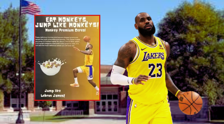 LeBron James gets compared to monkeys in racist school art exhibit