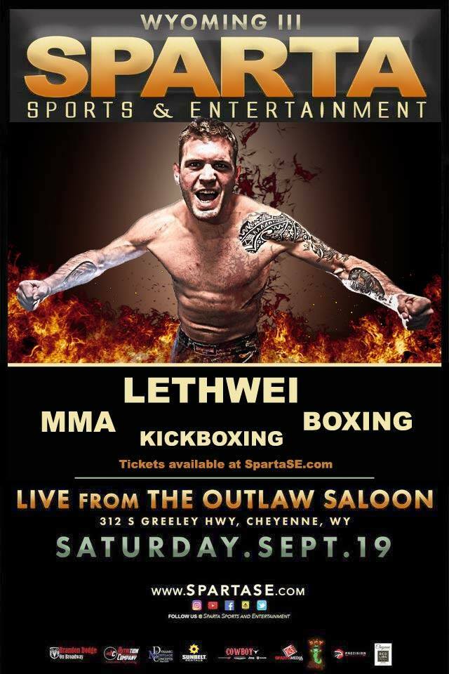 Sparta Wyoming 3 event poster. Kevin Delgado vs German Rios.