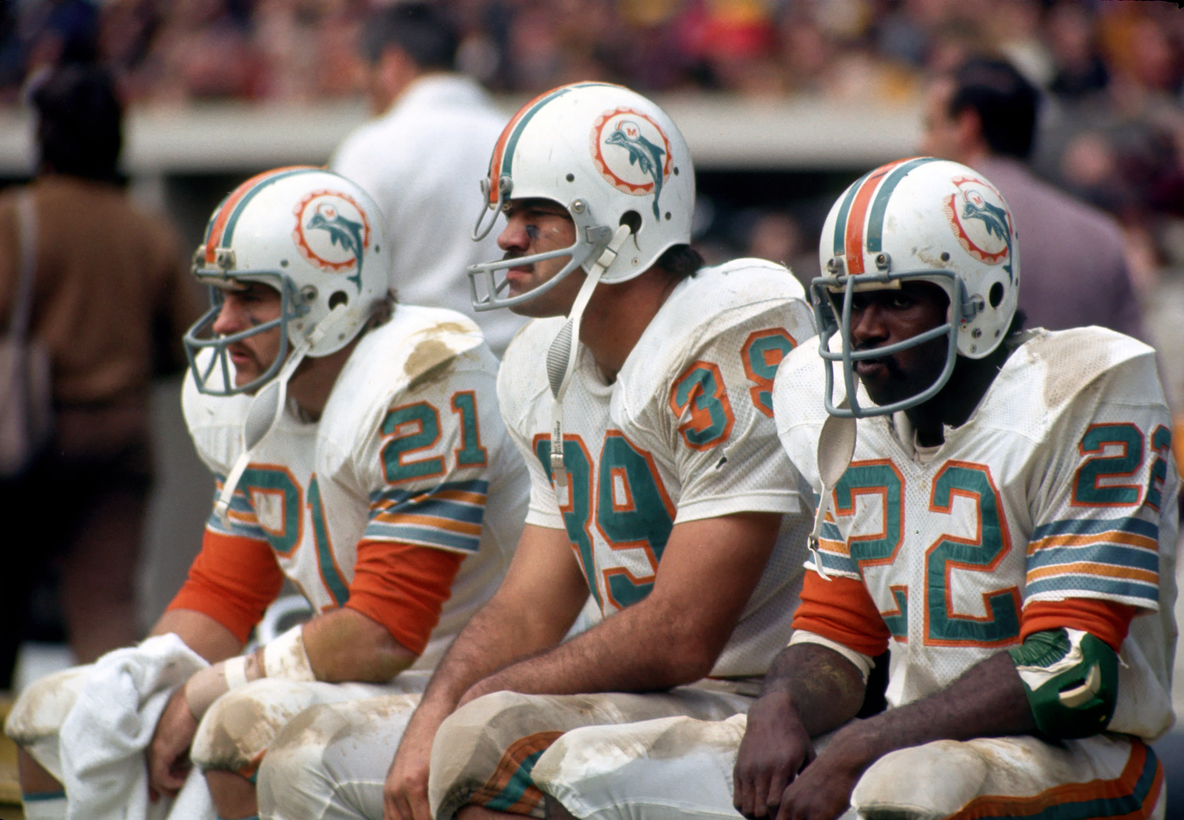 CIRCA 1970's: Running back Larry Csonka of the Miami Dolphins