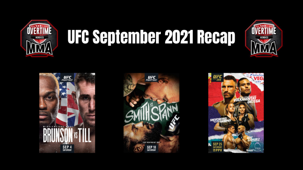 UFC September 2021 Recap