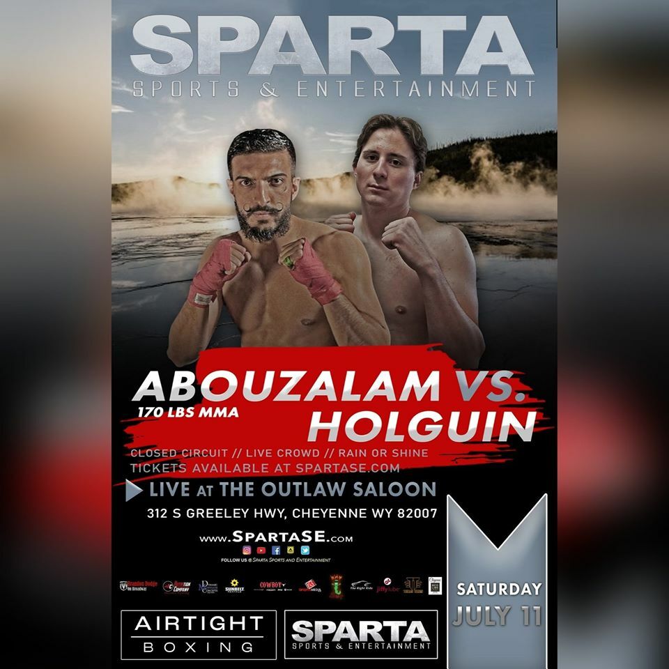 Abouzalam vs Holguin fight poster courtesy of Sparta Sports & Entertainment..