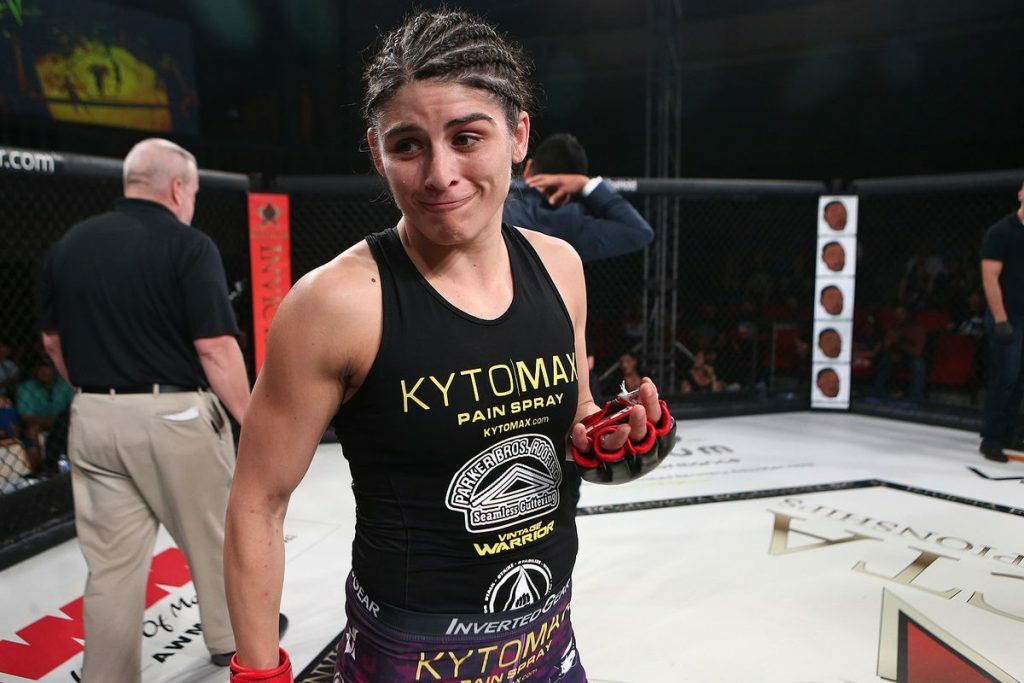 Julia Avila showing off her broken finger. 