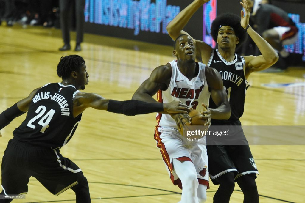 Heat Losing Fire? Bam Adebayo drives hard to the rim against the Brooklyn Nets.