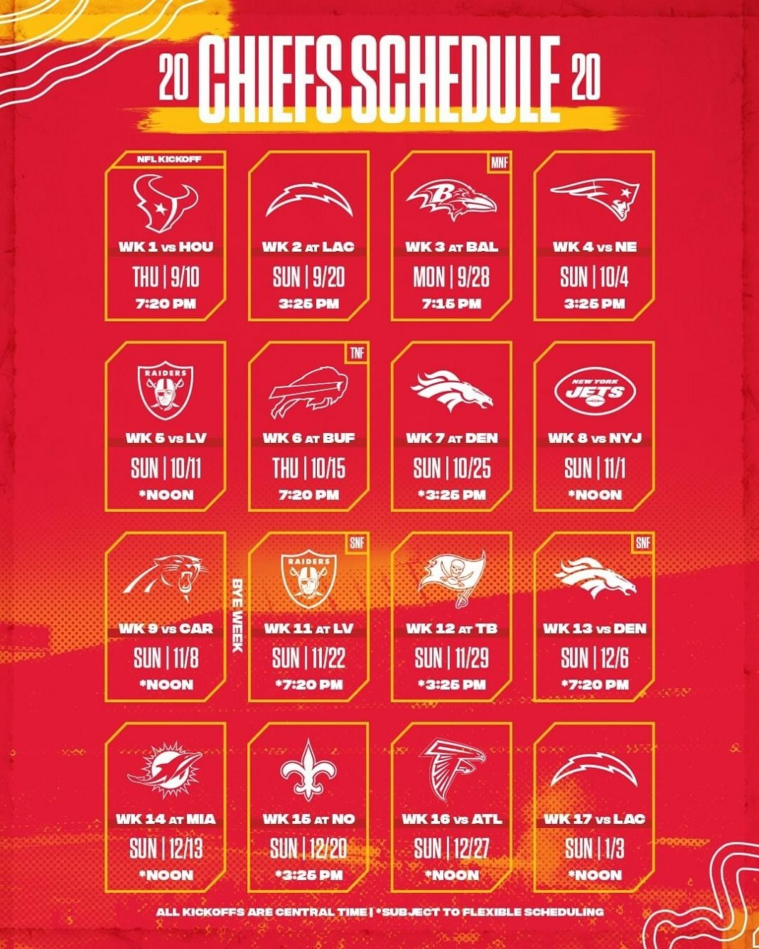 remaining chiefs schedule