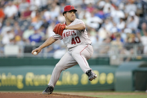 Bartolo Colon during his brief stint with the Montreal Expos in 2003 before  he joined the Angels and won a Cy Young…