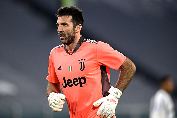 Gianluigi Buffon pictured during the Serie A match between Juventus and Parma.