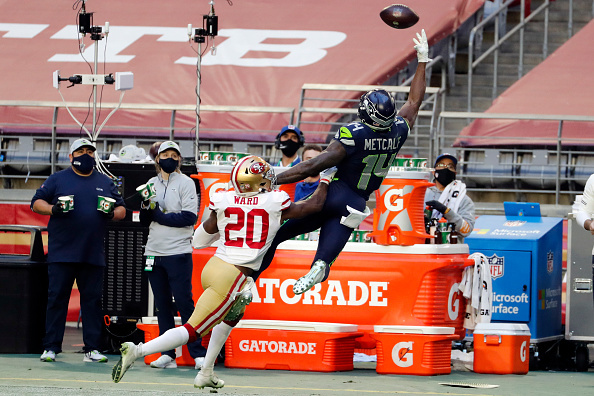 Seahawks' DK Metcalf fined for hit on Ahkello Witherspoon