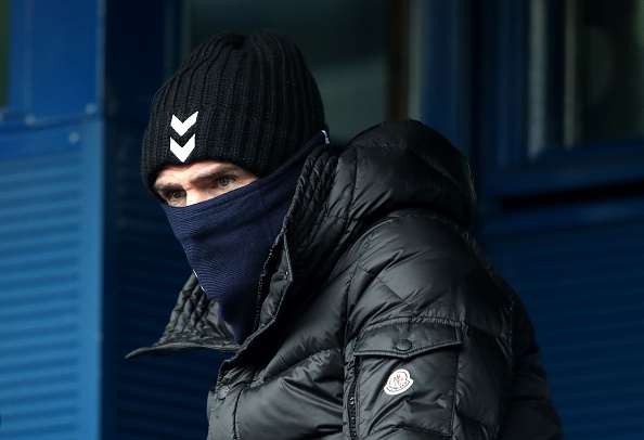Kyle Lafferty, striker for Northern Ireland, watching his team Kilmarnock play Scottish Champions Glasgow Rangers.