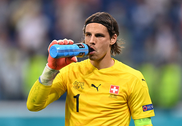 Yann Sommer of Borussia Monchengladbach in the Bundesliga playing for Switzerland in Euro 2020.