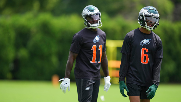 Wide Receiver Duo Devonta Smith And A J Brown Philadelphia Eagles