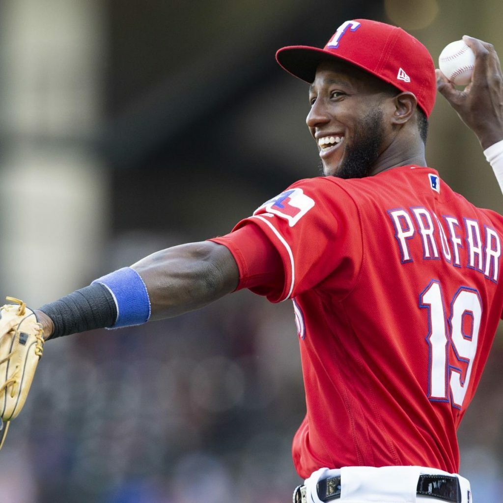 Jurickson Profar throwing. 