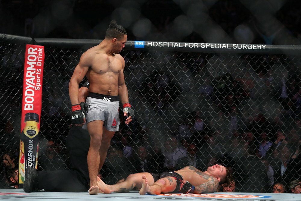 Kevin Lee with a spectacular KO at UFC 244