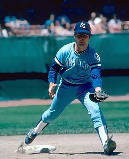 Patek fielding a ground ball.