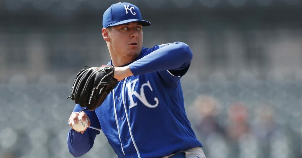 Brad Keller pitching.