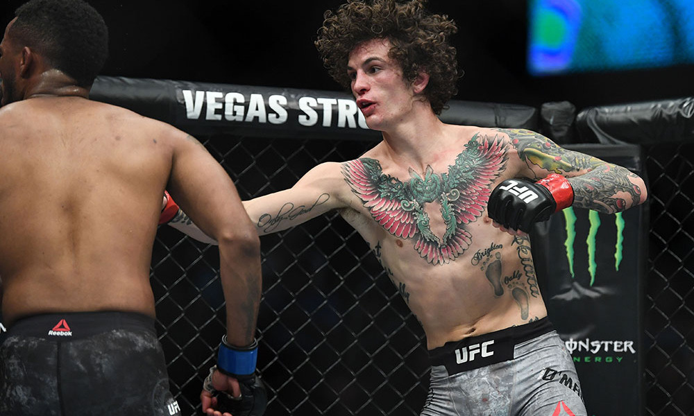Sean O'Malley fighting in the octagon