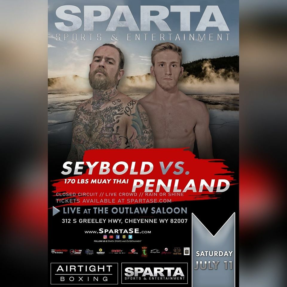 Seybold vs Penland fight poster.