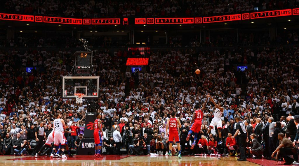 A huge moment in Raptors history as Kawhi Leonard hits a miraculous buzzer beater to send them to the ECF.