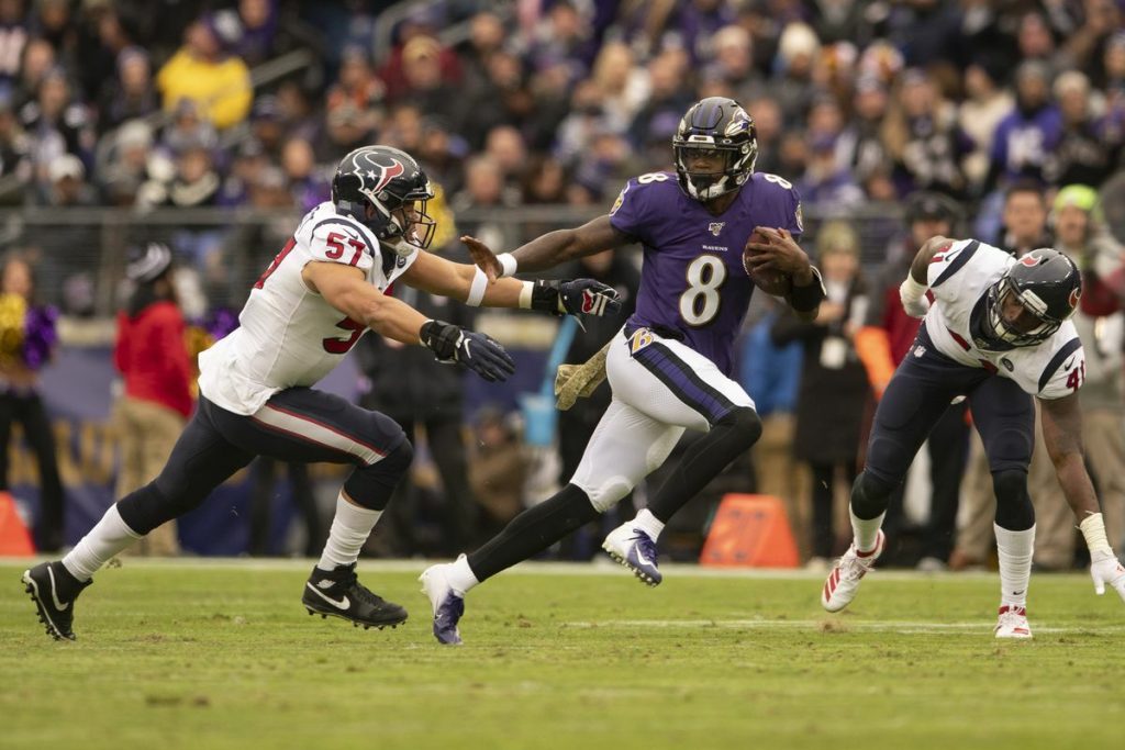 Ravens Lamar Jackson makes a habit of running away from defenders.