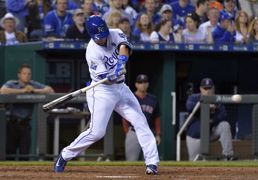 Whit Merrifield hitting.